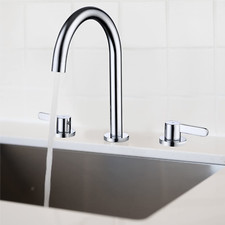 8" Bathroom Sink Faucet Polished Chrome Brass Double Handle Bathroom Faucet