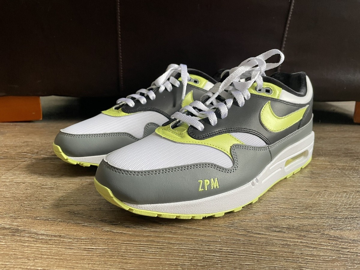 Nike Air Max 1 '87 ID By You Black Lime Green Women's 12.5 Men's