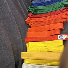 Martial Arts Belts Karate Hapkido Taekwondo Multiple Colors Adult Lot Of 17