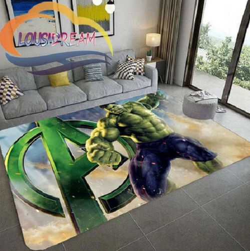 Alfombra 3D Marvel Hulk alfombra infantil niño alfombrilla moderna alfombrilla de puerta - Imagen 5 de 16