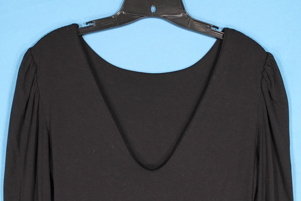 BLUSA/TOP VERONICA M TEJIDO ELÁSTICO SUAVE mangas abullonadas espalda baja dobladillo talla M Foto 4 de 4