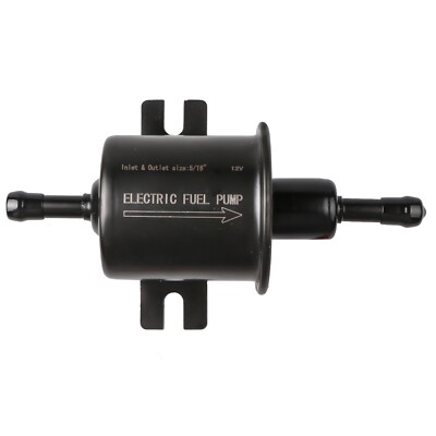 HQS 12V Electric Inline Fuel Pump FP-02 – Low Pressure For Motorcycles, ATVs, Carbureted Engines