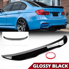 Black Rear Trunk Spoiler Wing Lip PSM Style For BMW F30 F80 335i 328i 2012-2018