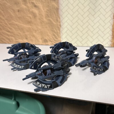 Star Wars Titanium Series Die Cast Droid Tri-Fighter - Battle Ravaged Lot Of 4