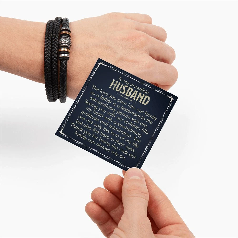To My Husband Incredible Husband Love You Forever Bracelet