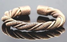 Braided Pure Copper Oxidized Heavy Handmade Cuff Bracelet Gift Approx 10mm Thick