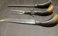 Sheffield Everbrite Atkinson Bros 3 Piece Carving Set Vintage