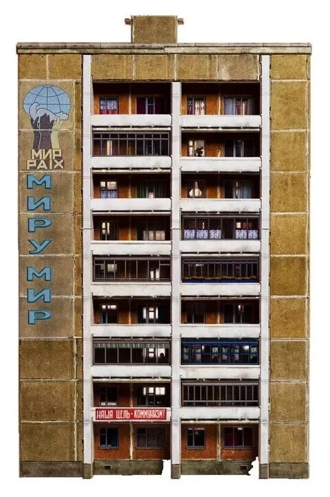 Brezhnevka. USSR 9 floor apartment building 3D puzzle Brezhnev period - Image 4 of 4