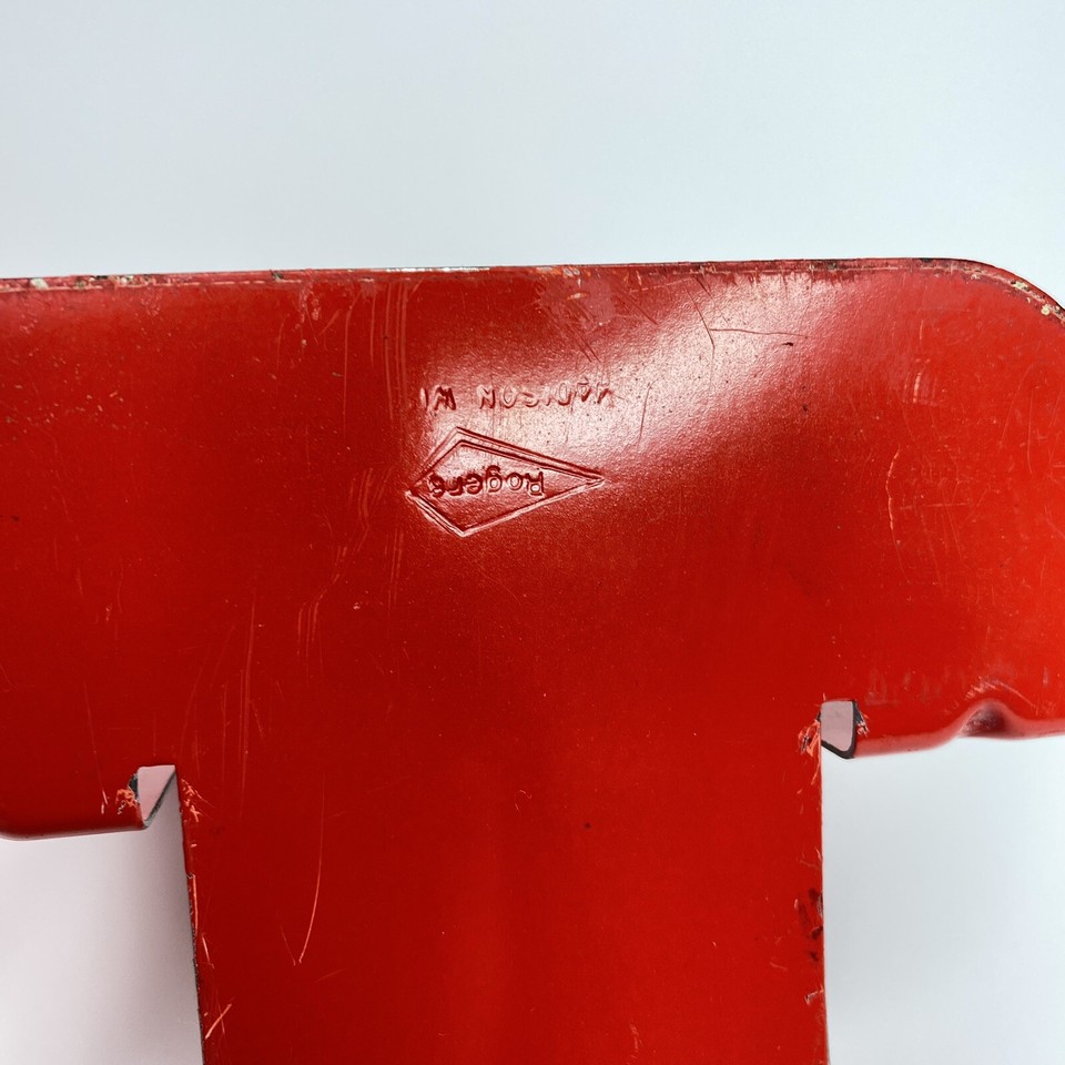 Vintage Metal Mid Century Modern Red Bookends Rogers Madison WI eBay