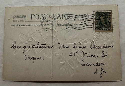 A Happy Birthday With Pink Flowers. Postcard (P2) - Picture 2 of 2