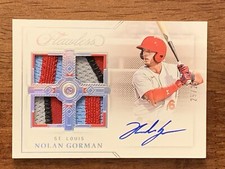2022 Panini Flawless Nolan Gorman Quad Patch Rookie Auto RPA 25/25 Last Print