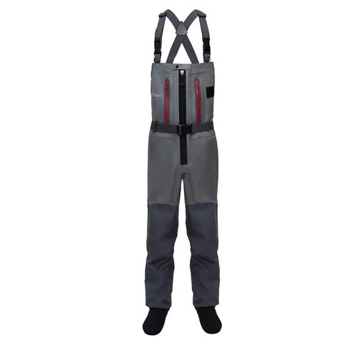 5-Layer Zippered Chest Waders Fly Fishing Stockingfoot Waders for Men Breathable