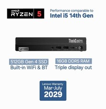 Lenovo ThinkCentre M75q Gen 5 - Ryzen 5 8500GE - 16GB DDR5 - 512GB SSD - W11 Pro