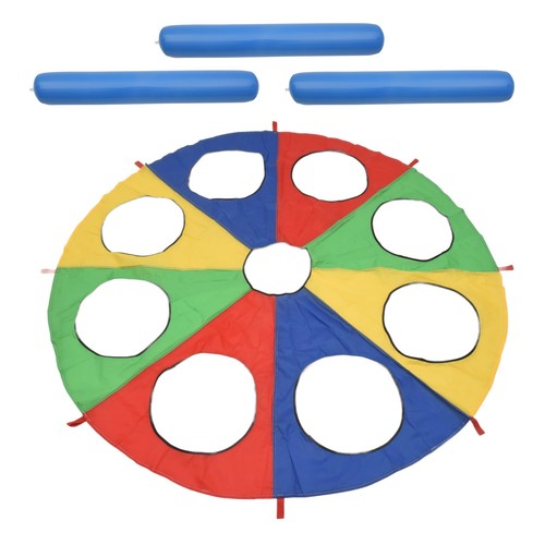 Parachute De Jeu Pour Enfants 6 Pieds – Motif Lune Et étoiles, 8 Poignées, Jeux Coopératifs