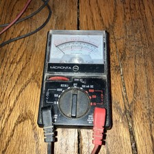 8 RANGE MULTI TESTER. MICRONTA 22-212A. VINTAGE RADIO SHACK
