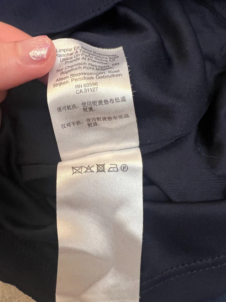 Vestido plisado para mujer DKNY azul marino cuello en V sin mangas corbata forrada de gasa talla 10 Foto 4 de 4