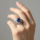 DELICATE ROYAL BLUE SAPPHIRE 9.15CT 925 STERLING SILVER HANDMADE RINGS SIZE 5.75