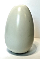 Modern Matt Ivory Oval Egg Shaped Bud Vase