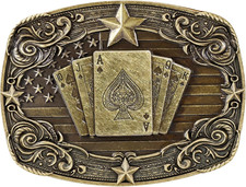 Western Belt Buckle Cowboy Texas Rodeo Longhorn Bull Horse Vintage Accessory