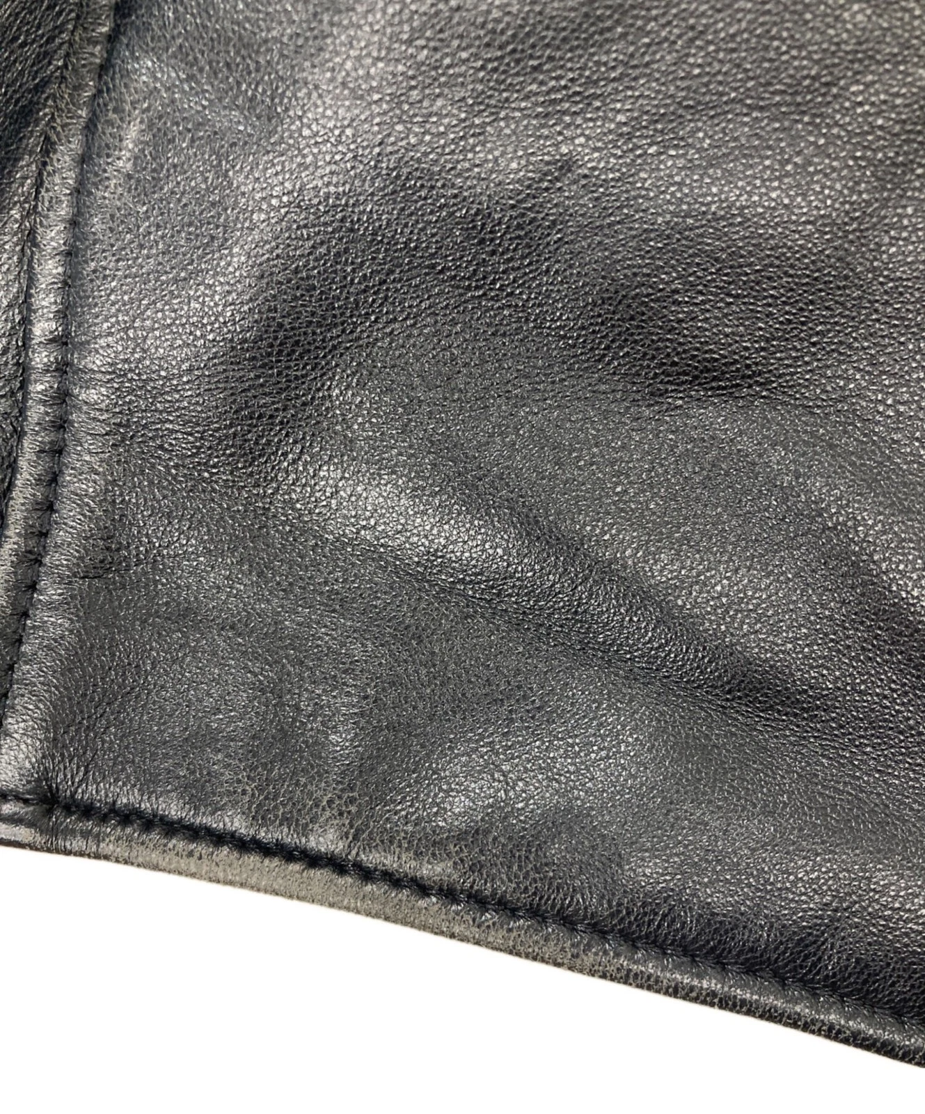 Nano Universe Single Leather Riders Jacket Men's Size S Black image 10