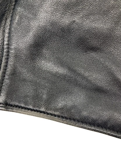 Nano Universe Single Leather Riders Jacket Men's Size S Black image 10