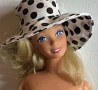 Vintage Mattels Barbie’s Black Polka Dot Skirt Matching Hat Exc NO DOLL