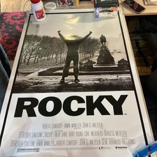 Rocky poster measuring 36 x 24 stamped 1976 t...