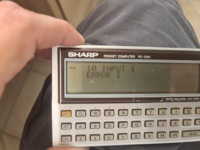 R A R O !!! SHARP POCKET COMPUTER PC-1350 BASIC