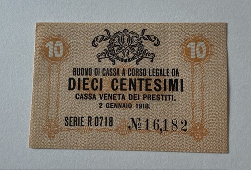 Italien 10 Centesimi 2.1.1918 Serie Präfix 16182 (563)