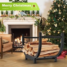 30 Inch Firewood Rack - Rustproof Indoor & Outdoor Firewood Storage Holder