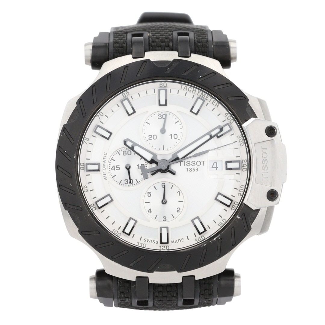 Tissot T-Race MotoGP White Dial Automatic Chronograph Rubber Strap