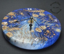 Handmade Wall Clock Pine Cones & Resin Hand Crafted USA 412