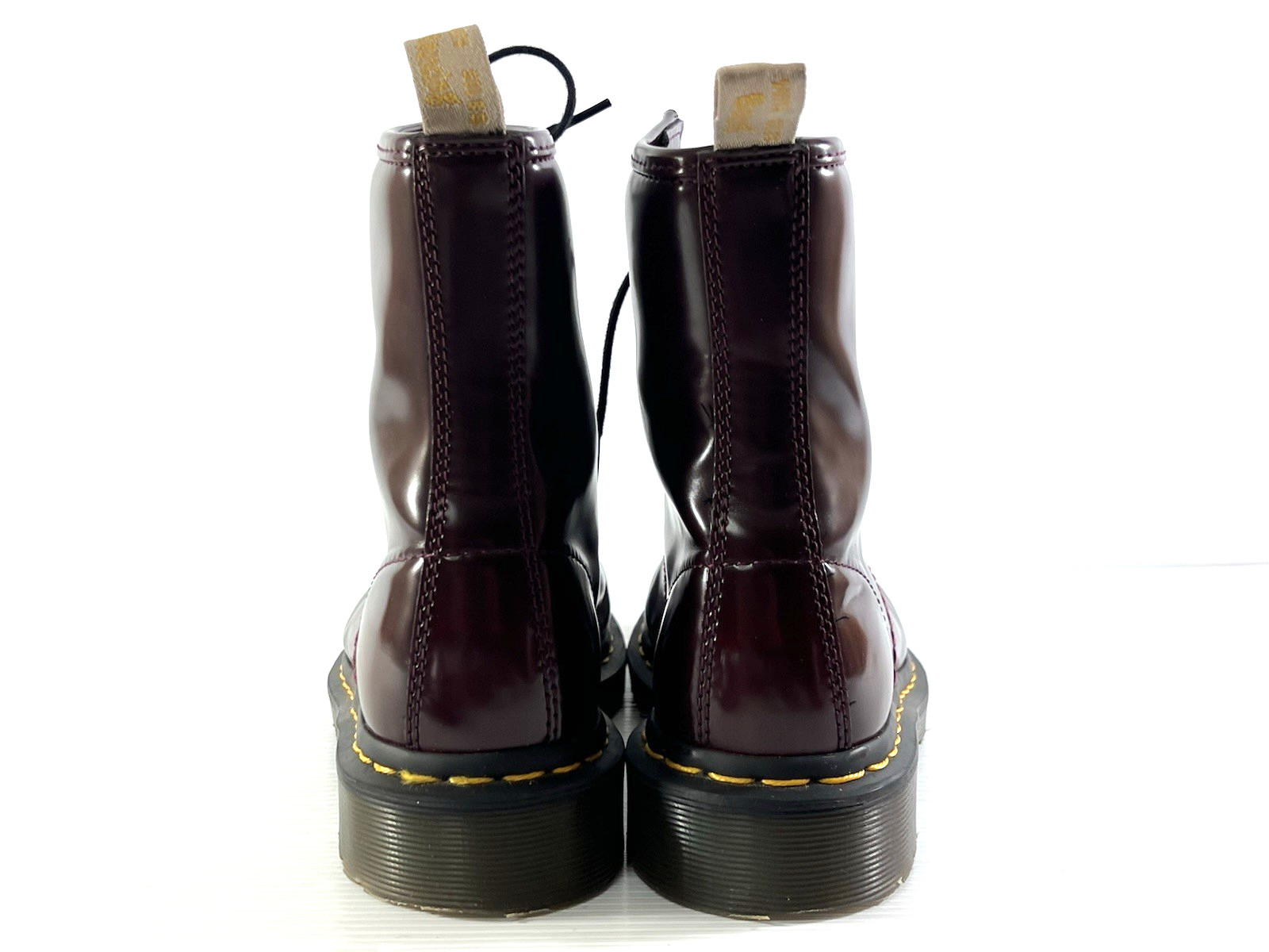 Dr Doc Martens 1460 Vegan Leather Boots Women's Size 6 Burgundy Cherry Red 8 Eye thumbnail 10