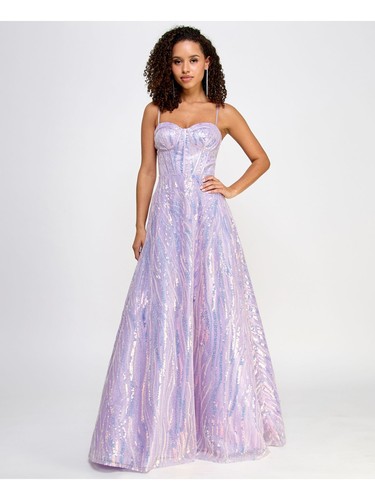 SAY YES TO THE Womens Purple Lined Corset Bodice Formal Dress Juniors 11\12