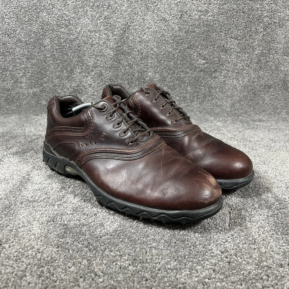 FootJoy Contour Series 54049 Mens Sz 13 Brown Leather Soft Spike Golf Shoes Used - Image 2 of 4