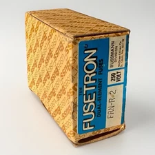 Bussmann Fusetron | FRN-R 2 Amp, 250V, Dual-Element Time Delay Fuses - Box of 10