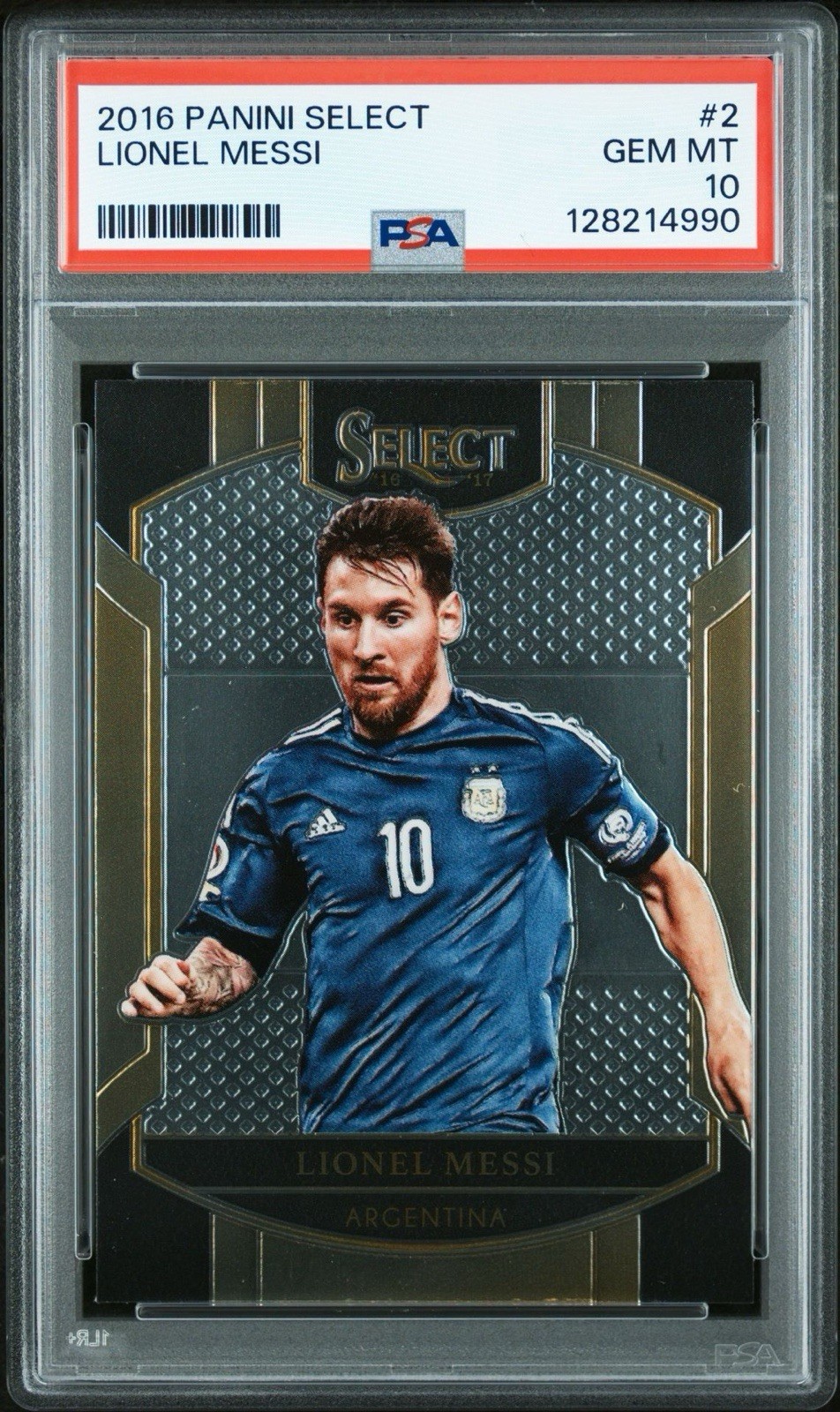 2016-17 Panini Select Lionel Messi #2 PSA 10 GEM MT