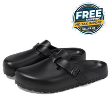 Authentic Birkenstock Women's Boston EVA, Black, Narrow Width, EVA Upper, New