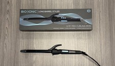 Bio Ionic Long Barrel Styler Ceramic Curling Iron 0.75 inch - Black