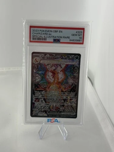 CHARIZARD EX 2023 SV03 OBSIDIAN FLAMES SIR HOLO #223/197 PSA 10