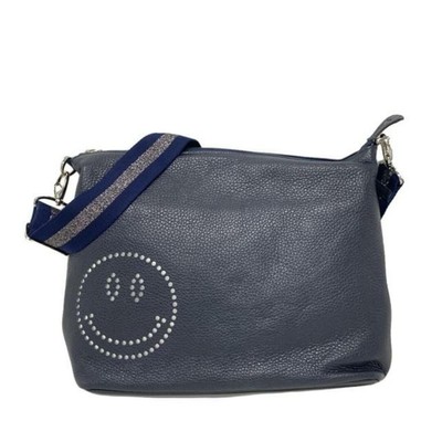 Salon De Alfurd Shoulder Bag - Dark Navy Silver Strap Detachable  