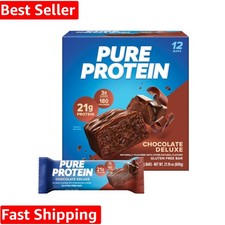 Chocolate Deluxe Protein Bars – 21g Protein, 3g Sugar, 190 Calories 12 count ...