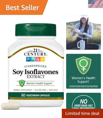 60 Count Natural Soy Isoflavones Capsules -  Bone & Joint Support Formula
