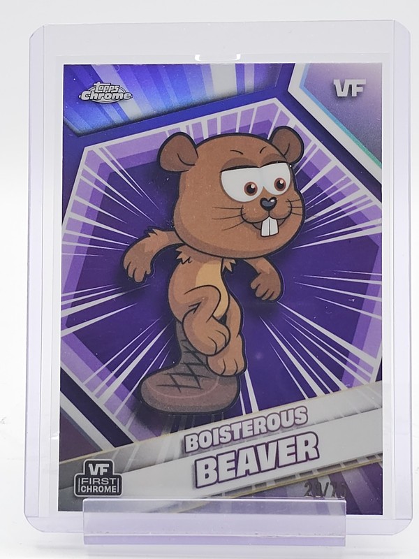 BOISTEROUS BEAVER 2026 TOPPS CHROME VEEFRIENDS 1ST PURPLE #34 /75 Q4193