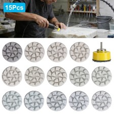 15Pcs 1" Mini Diamond Polishing Pads Set 50-10000 Grit for Jade Stone Ceramic