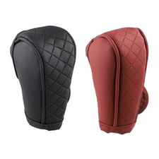 2 PCS Leather Car Gear Shift Knob Cover, Upgraded Anti-Slip Breathable