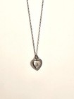 Sterling Silver Double Heart Pendant  Dangle Necklace 18" — photo 3