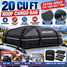Midabao 20 Cu Ft Waterproof Roof Cargo Bag Carrier With Anti-slip Mat Rack Or No Midabao 20 Cu Ft Waterproof Roof Cargo Bag Carrier With Anti-slip Mat Rack Or No