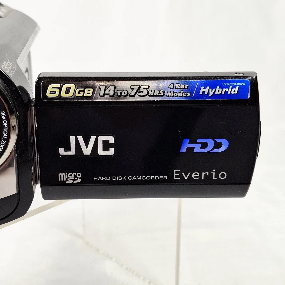 JVC Everio GZ-MG364BEK Handheld 60GB Hard Disk HDD Camcorder Black Tested - Image 4 of 4