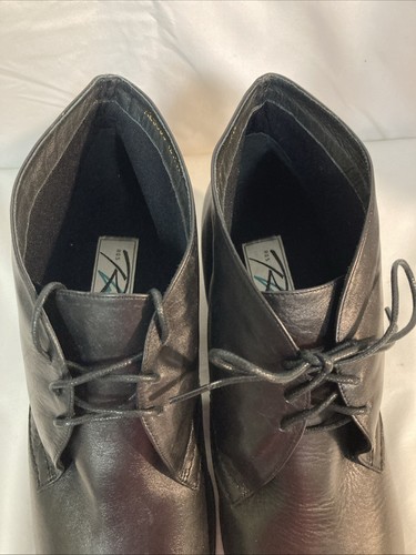 Botas Ros Hommerson para mujer talla 12W cuero negro con cordones al tobillo informales toda temporada - Imagen 9 de 20